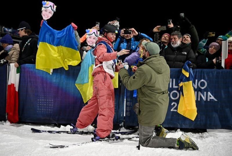 Ukrainian skier gets Olympic finals spot and a fiance on Valentine's Day